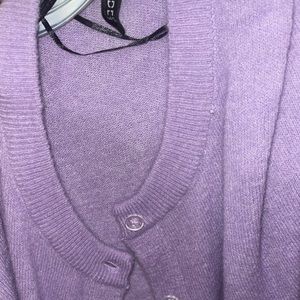 H&M cardigan sweater top & plaid gingham skirt